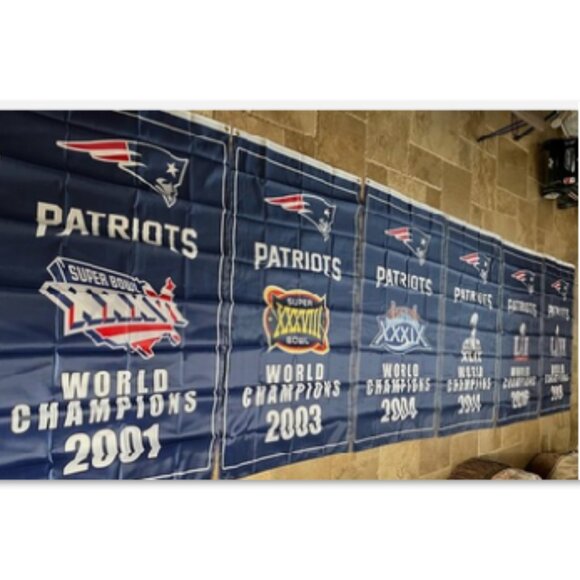 NEW New England Patriots Set of 6 3x5 NFL Super Bowl Flags Bundle - Picture 1 of 1